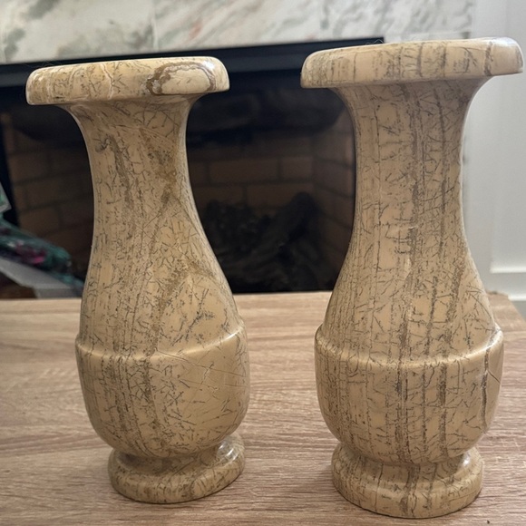 Other - Postmodern Italian Solid Marble Candle Holders
